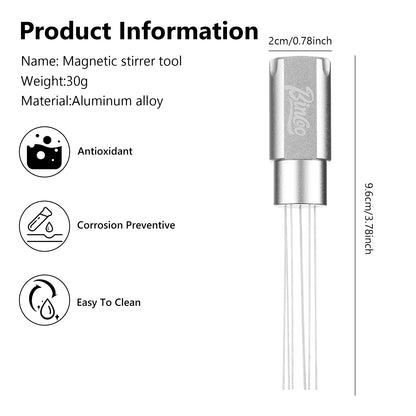 Magnetic WDT Tool - Espresso Stirrer Tool, WDT Espresso Distribution Tool with 6 Stainless Steel Needles and Metal Plate,Easy to Storage and Strong Magnetic