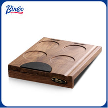 BINCOO Coffee Tamper Mat Storage Plate Walnut Multifunctional Appliance Handle Filling Plate