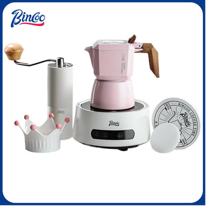 BINCOO Bird Double Valve Moka Pot Extract Espresso Pot Small Household Italian Coffee Machine Set 2 Cups
