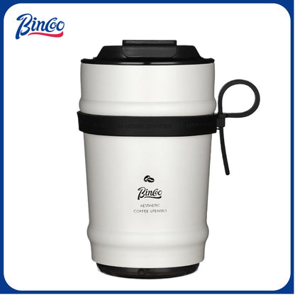 BINCOO GYKF1908 Coffee Cup Leak-proof Ceramic Liner Coffee Mug Thermal Tumbler Portable 316 Stainless Steel for Home Office Outdoor Travel and in Car 330ML