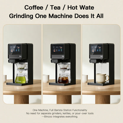 Bincoo Automatic Pour Over Coffee Machine for Home and Office,Touch Screen Control, Customizable Brewing Stages, Professional Barista-Quality Coffee Maker