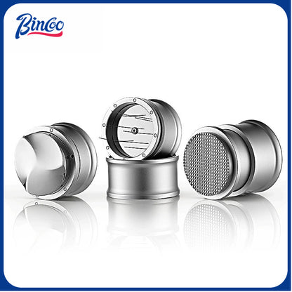 BINCOO Coffee Impact Constant Force Waffle Tamper, 30 Lbs Distributor, Magnetic WDT Tool 3-Piece Set 58MM