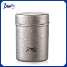 BINCOO Mini Pure Titanium Airtight Coffee Bean Canister Portable Storage Jar for Travel & Outdoor Camping 130ML/200ML