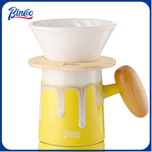 BINCOO Pour Over Coffee Mug Set Coffee Pot Ceramic Filter Sharing Pot Suitable for Home Office 350ML