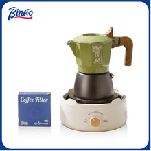 BINCOO Dual-valve Moka Pot Home Espresso Small Coffee Grinder Hand Brew Coffee Pot Set Coffee Utensils 2Cups