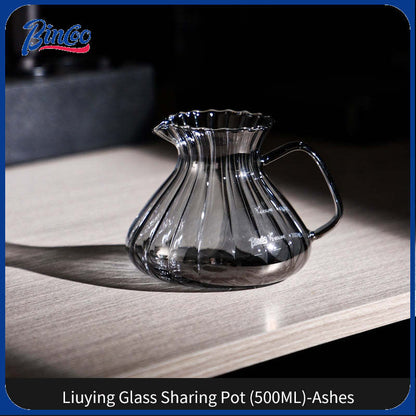 BINCOO Coffee Glass Pour-Over Kettle V60 Glass Filter Set for Home Office and Outdoor 500ML/650ML