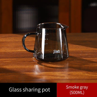 Bincoo 500ml 700ml Coffee Servers Maker Glass Coffee Sharing Pot for Drip Manual Pour over Coffee Pot for Home/Office/Café
