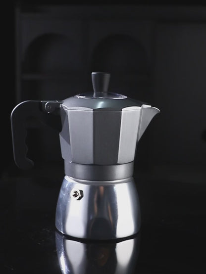 Bincoo GYKF1798 Stovetop Espresso Coffee Maker,Electric Cuban Moka Pot,120ML-4.06oz,Italian Style Coffee Maker, 2 Cup Aluminum Espresso Portable Cafetera Moka Pot for Home Travel Camping