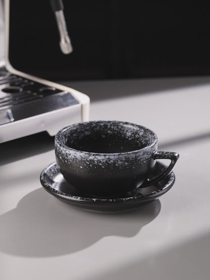 BINCOO GYKF0610 Ceramic Coffee Mug Professional Latte Art Mug Tasting Cup for Household and Office 320ML
