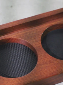 BINCOO Coffee Press Base Pressure Plate Walnut Storage Board Powder Dispenser Coffee Utensil Set51/58MM