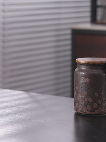 Bincoo Ceramic Coffee Bean Canister Sealed Jar Home Coffee Powder Storage Tank with Wooden Lid 500ML