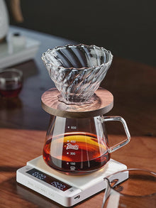 BINCOO Pour Over Coffee Pot Glass Filter Cup Coffee Sharing Pot Set Home Coffee Brewing Pot 400ML/600ML