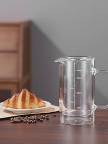 Bincoo KJ-68307 French Press Coffee Maker 600ML,Double Wall Insulated Borolicate Glass French Press for Tea and Frothed Milk Press