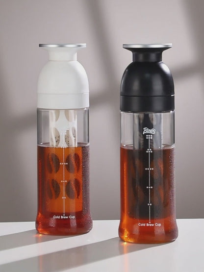 BINCOO Ice Cold Brew Mug Coffee Cold Brew Kettle Tritan Portable Suitable for Home Office Outdoor Traveling 600ML