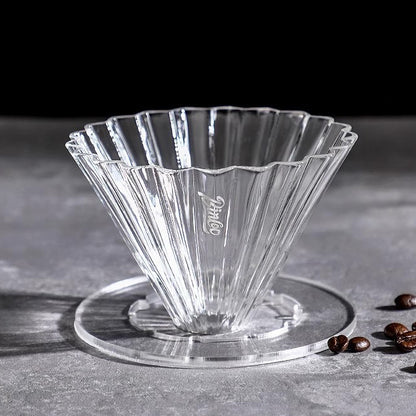 Bincoo Coffee Filter Glass Filter Cup Cake Filter Paper Set V60 Funnel Heat and Cold Resistant Coffee Utensils
