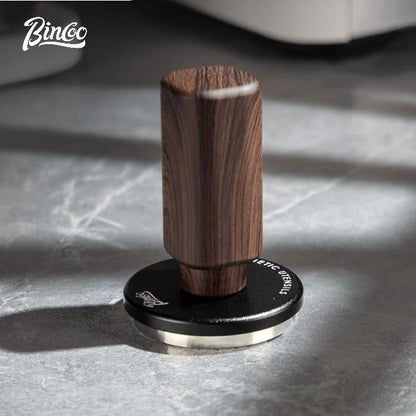 Bincoo Coffee Powder Hammer Elastic Powder Press Coffee Utensils Wood Grain Threaded Bottom 51/58mm