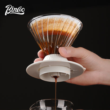 Bincoo Hand Brewing Coffee Pot Set Glass Smart Filter Cup V60 Share Pot Coffee Kettle Coffee Scale 600ML