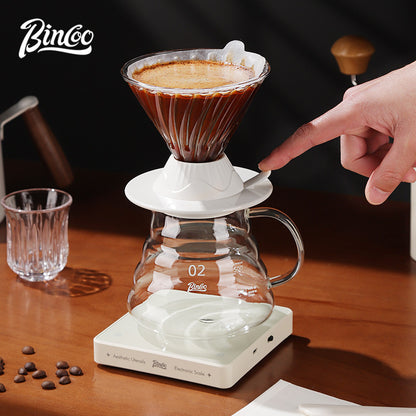 Bincoo Hand Brewing Coffee Pot Set Glass Smart Filter Cup V60 Share Pot Coffee Kettle Coffee Scale 600ML