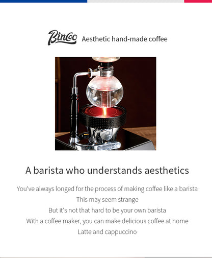 Bincoo 400W Adjustable Infrared Light Wave Coffee Burner, Halogen Siphon Coffee Pot Heater with Knob Temperature Control, Home Barista & Cafe Use