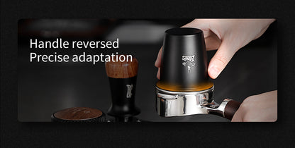 Bincoo 51/58mm Coffee Dosing Cup - Food-Grade Stainless Steel Espresso Powder Receiver, Multi-Use Coffee Porter for Weighing Beans & Catching Grounds, Black