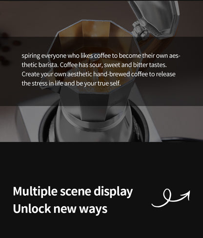 BINCOO Single Valve Moka Pot Stovetop Coffee Maker, 3rd Gen Pressure Boost Espresso Pot with Comfort Wood Handle for Home Barista Perfect Flavor Brewing