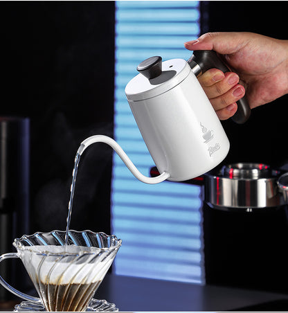 Bincoo Gooseneck Pour Over Coffee Kettle - Stainless Steel Hand Drip Pot with Wooden Handle, Precise Water Control Spout for Home Brewing