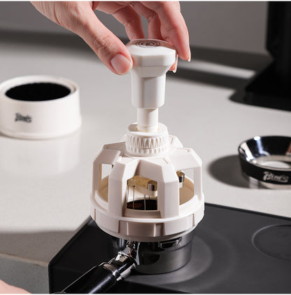 BINCOO Push Style Coffee WDT Distribution Needle, Adjustable Espresso Powder Stirrer with Brush Cleaning Base