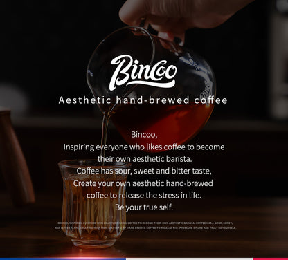 Bincoo Complete Pour Over Coffee Set, Yuguang Pleated Ceramic Dripper Hand Brew Kit with Gooseneck Kettle, Manual Coffee Grinder, Glass Coffee Server & Digital Coffee Scale, Aesthetic Home Barista Coffee Making Kit