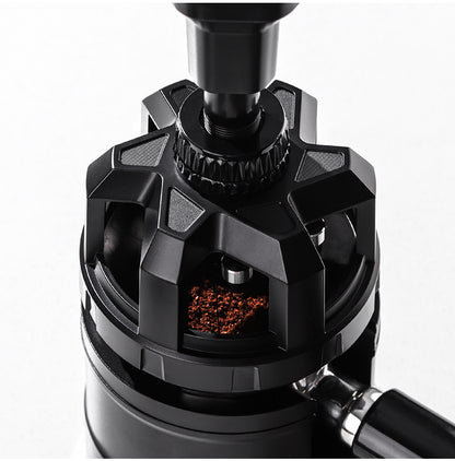 BINCOO Push Style Coffee WDT Distribution Needle, Adjustable Espresso Powder Stirrer with Brush Cleaning Base