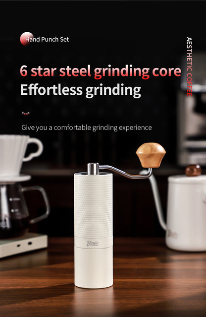 Bincoo Complete Pour Over Coffee Set, Yuguang Pleated Ceramic Dripper Hand Brew Kit with Gooseneck Kettle, Manual Coffee Grinder, Glass Coffee Server & Digital Coffee Scale, Aesthetic Home Barista Coffee Making Kit